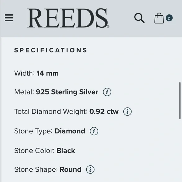 David Yurman Pavé Cufflinks with Black Diamonds sterling silver - Picture 8 of 8